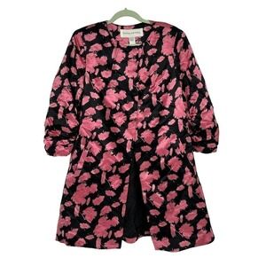 Doncaster 100% Silk Stunning Floral Blazer Jacket Size 12